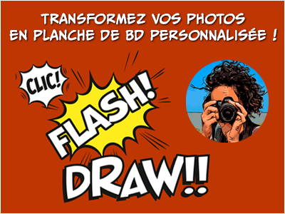 ClicFlashDraw Transformez vos photos en planche de BD personnalisée